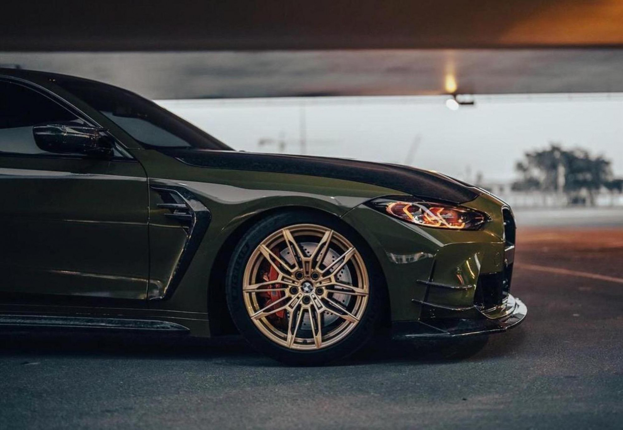 Green BMW M3 Competition 2018